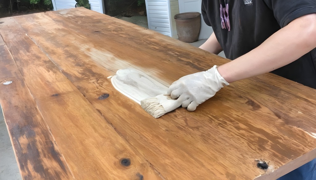 applying bleach wood furniture