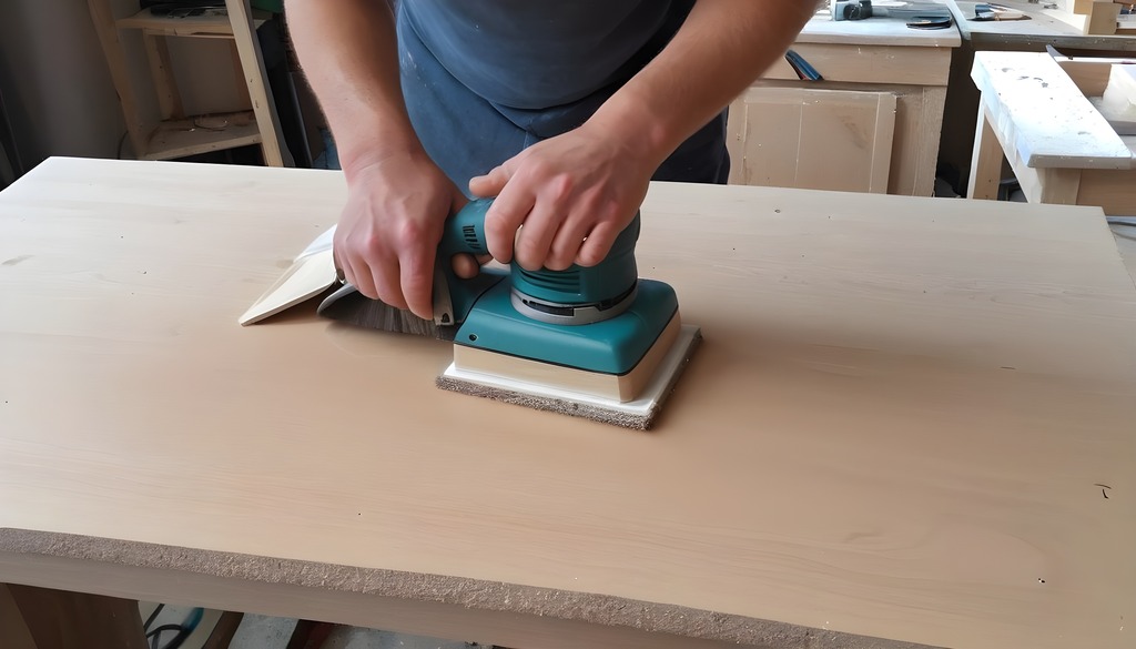 Sanding and Finishing the Bleached Wood